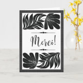 Merci Florale Élégante Mille Mercis Tropical Noir Kaart (Gele Bloem)