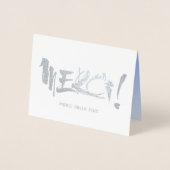 Merci franje bedankt zilver folie kaarten (Voorkant)