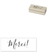 Merci | Frans | Alledaagse Stijl Rubberstempel (Gestempeld)
