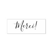 Merci | Frans | Alledaagse Stijl Rubberstempel (Afrduk)