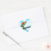 MERCI Frans Bedankt Bloemen cartoon stickers (Envelop)