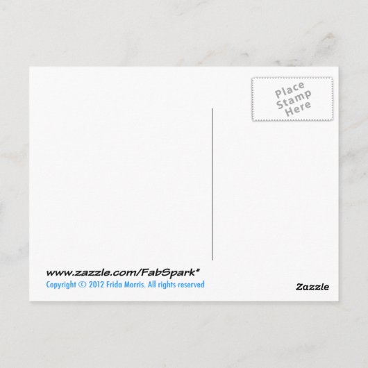 MERCI Frans Bedankt Leuke cartoon Bloemen Briefkaart (Achterkant)