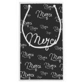 "Merci", Frans Citaat Zwart-wit patroon Klein Cadeauzakje (Achterkant)