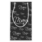 "Merci", Frans Citaat Zwart-wit patroon Klein Cadeauzakje (Voorkant)