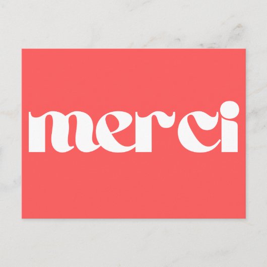 Merci, Frans dank je wel Briefkaart (Voorkant)