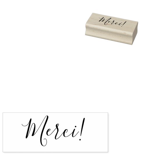 Merci | Frans | Everday Style Rubberstempel (Gestempeld)