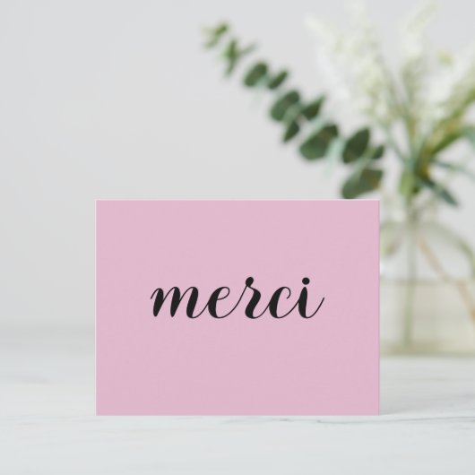 Merci French Bedankt Dankuwel Briefkaart (Staand voorkant)