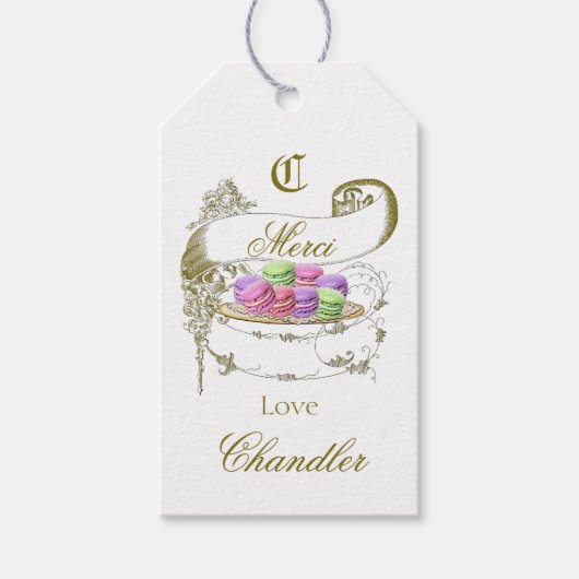 Merci French Geïnspireerd, Dankuwel Cadeaulabel (Voorkant)