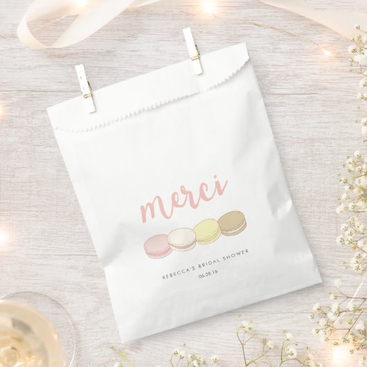 Merci French Macarons Vrijgezellenfeest Bedankzakje (Geknipt)