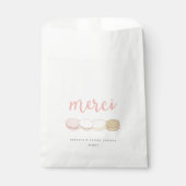 Merci French Macarons Vrijgezellenfeest Bedankzakje (Voorkant)