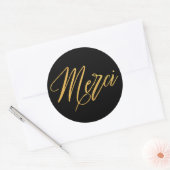 Merci Gold Elegant Hartelijk dank Ronde Sticker (Envelop)
