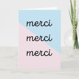 Merci Hartelijk dank Bedankkaart