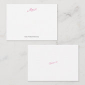 Merci Hartelijk dank Notitiekaartje (Voorkant / Achterkant)