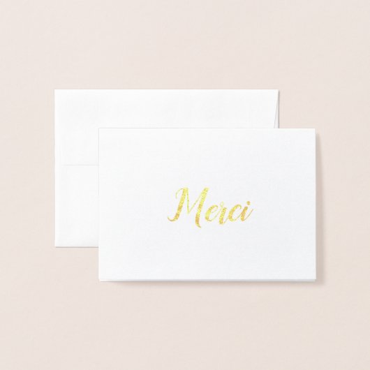 Merci-Kaart Folie Kaarten (Voorkant met envelop)
