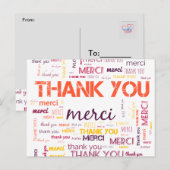 MERCI, MERCI, MERCI - DANK U BRIEFKAART (Voorkant / Achterkant)