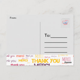 MERCI, MERCI, MERCI - DANK U BRIEFKAART