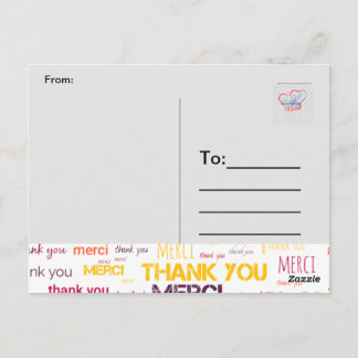 MERCI, MERCI, MERCI - DANK U BRIEFKAART