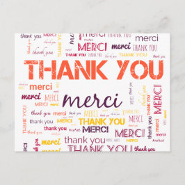 MERCI, MERCI, MERCI - DANK U BRIEFKAART