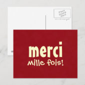 MERCI MILLE FOIS-briefkaart Briefkaart (Voorkant / Achterkant)
