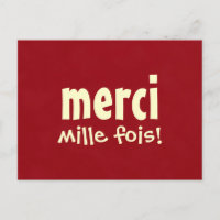 MERCI MILLE FOIS-briefkaart