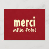 MERCI MILLE FOIS-briefkaart Briefkaart (Voorkant)