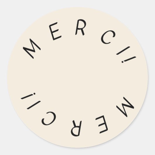 Merci. Minimaal eenvoudig ontwerp dank u Sticker (Voorkant)