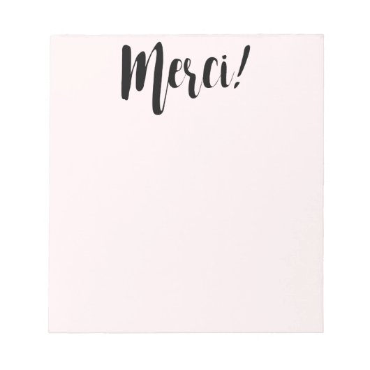 Merci Notitieblok (Voorkant)