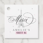 Merci Paris Sweet 16 ID1162 Bedankjes Labels (Voorkant)