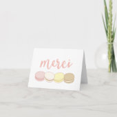 Merci Pastel French Macarons Dank u Bedankkaart (Voorkant)
