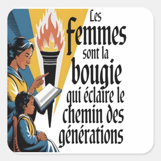 Merci pour ton grand dévouement vierkante sticker (Voorkant)