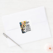 Merci pour ton grand dévouement vierkante sticker (Envelop)