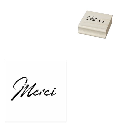 Merci Rubberstempel (Gestempeld)