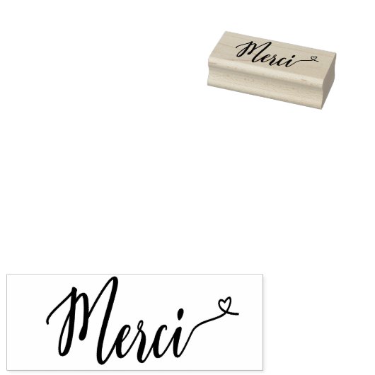 Merci Stamp-love Rubberstempel (Gestempeld)