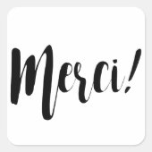 Merci Vierkante Sticker (Voorkant)