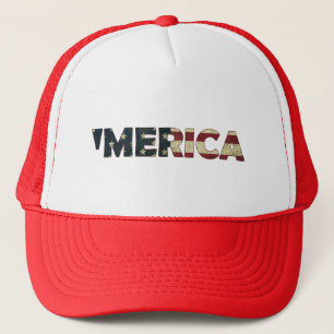 'MERCIA Amerikaanse Vintage Vlag Hoed Trucker Pet
