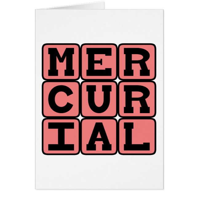 Mercurial, Plotseling en Onvoorspelbaar (Voorkant)