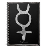Mercurius hammered zilver gestileerd planetsymbool notitieboek (Voorkant)