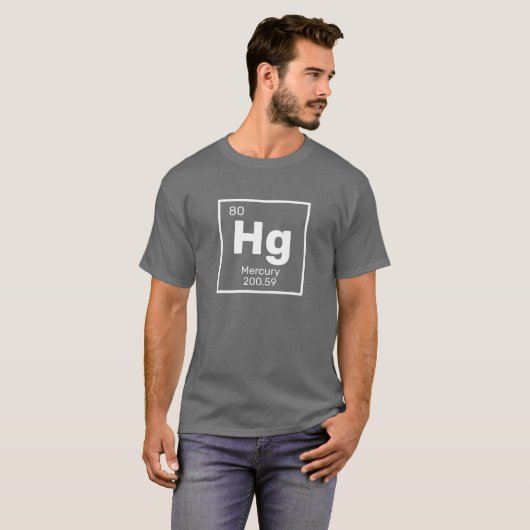 Mercurius / Periodiek Tafel - HG Element T-shirt (Voorkant volledig)