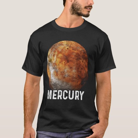 Mercurius Planeet Zonnestelsel Astronomie 2 T-shirt (Voorkant)