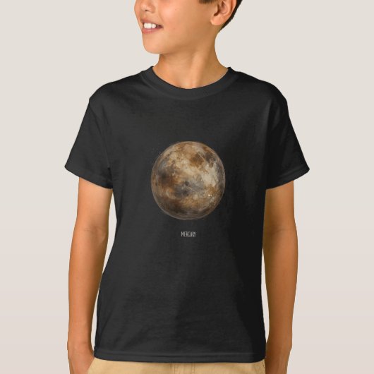 Mercurius: Waterverf planeet T-shirt (Voorkant)