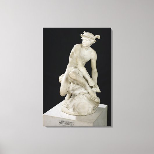 Mercury Attaching the Winged Sandals, 1744 Canvas Afdruk (Voorkant)