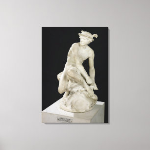 Mercury Attaching the Winged Sandals, 1744 Canvas Afdruk