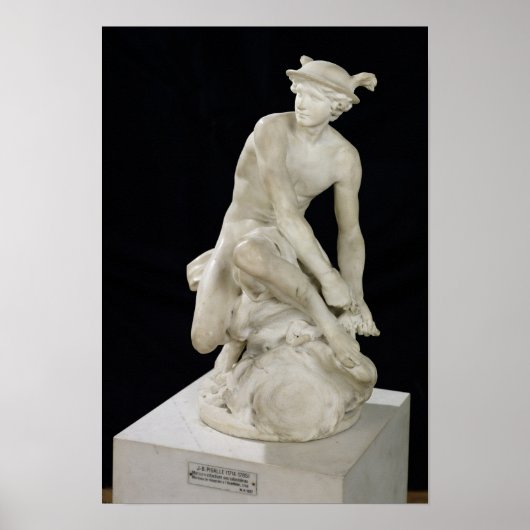 Mercury Attaching the Winged Sandals, 1744 Poster (Voorkant)