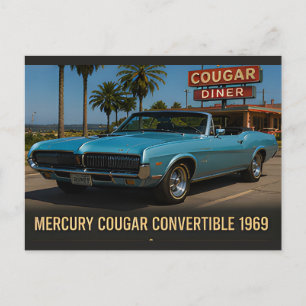 Mercury Cougar Cabriolet 1969 Briefkaart