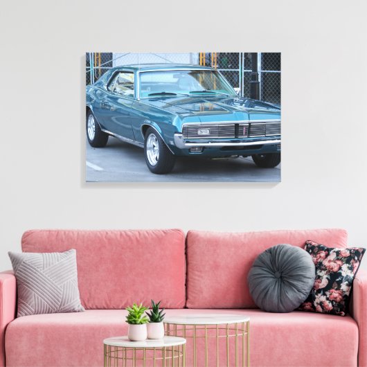Mercury Cougar Klassieke auto stretched canvas pri (Insitu (Woonkamer))