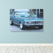 Mercury Cougar Klassieke auto stretched canvas pri Afdruk (Insitu (Houten vloer))