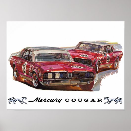 Mercury Cougar Trans-Am Racing Poster (Voorkant)