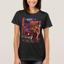 Mercury Customs Vintage Pin-Up Hot Rod Dames T-Shi