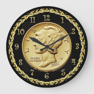 Mercury Dime Centennial Gold Coin Afbeelding ~ Grote Klok