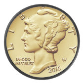 Mercury Dime Centennial Gold Coin Afbeelding ~ Hockey Puck (Voorkant)